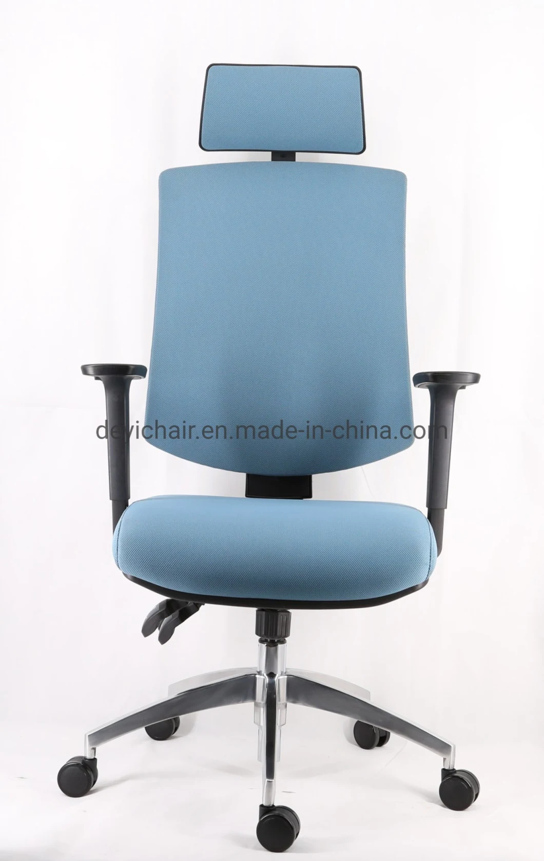 Headrest Optional Heavy Duty Mechanism Aluminium Base with PU Castors Office Chair