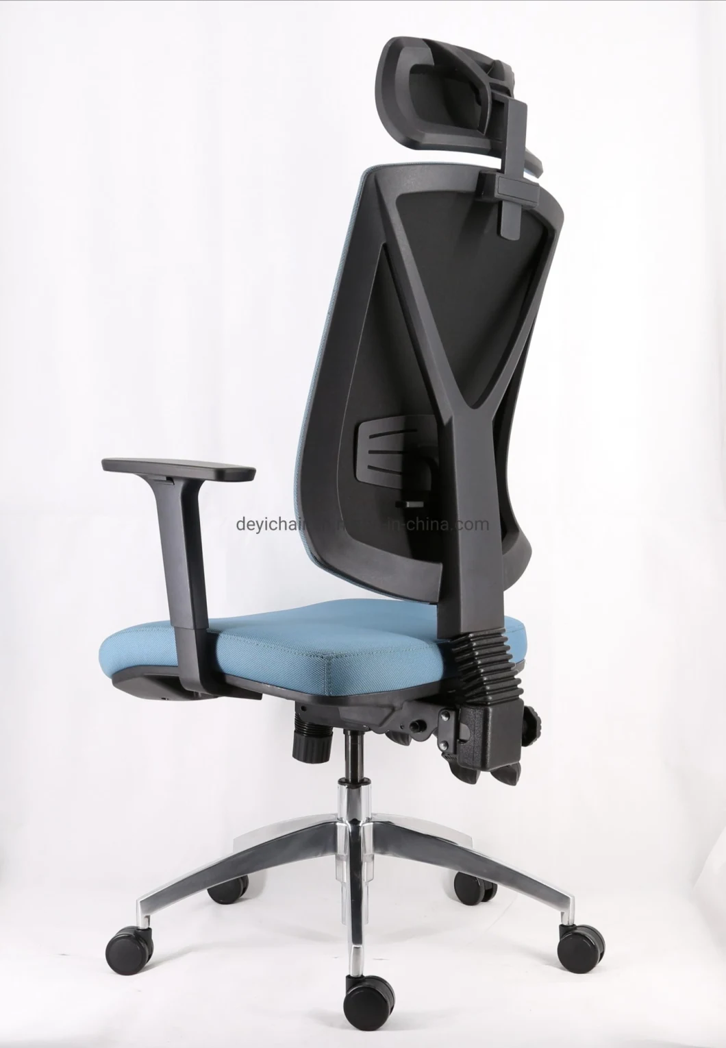 Headrest Optional Heavy Duty Mechanism Aluminium Base with PU Castors Office Chair