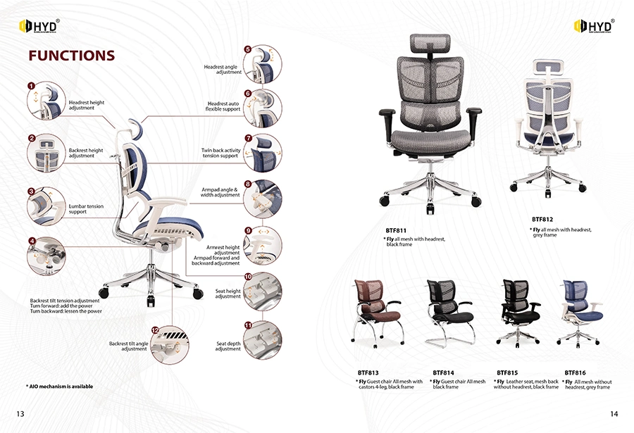 2019 Multi-Functional Office Ergonomic Chair Gaming Chairs with Fabric Mesh and Neck Support